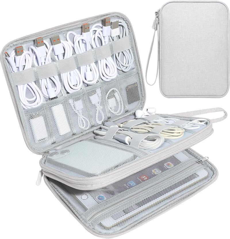 CILLA Electronics Organizer Travel, Travel Cord Organizer Case, Compact Electronics Accessories Bag for Cable, Cord, Charger, Phone - Image 1